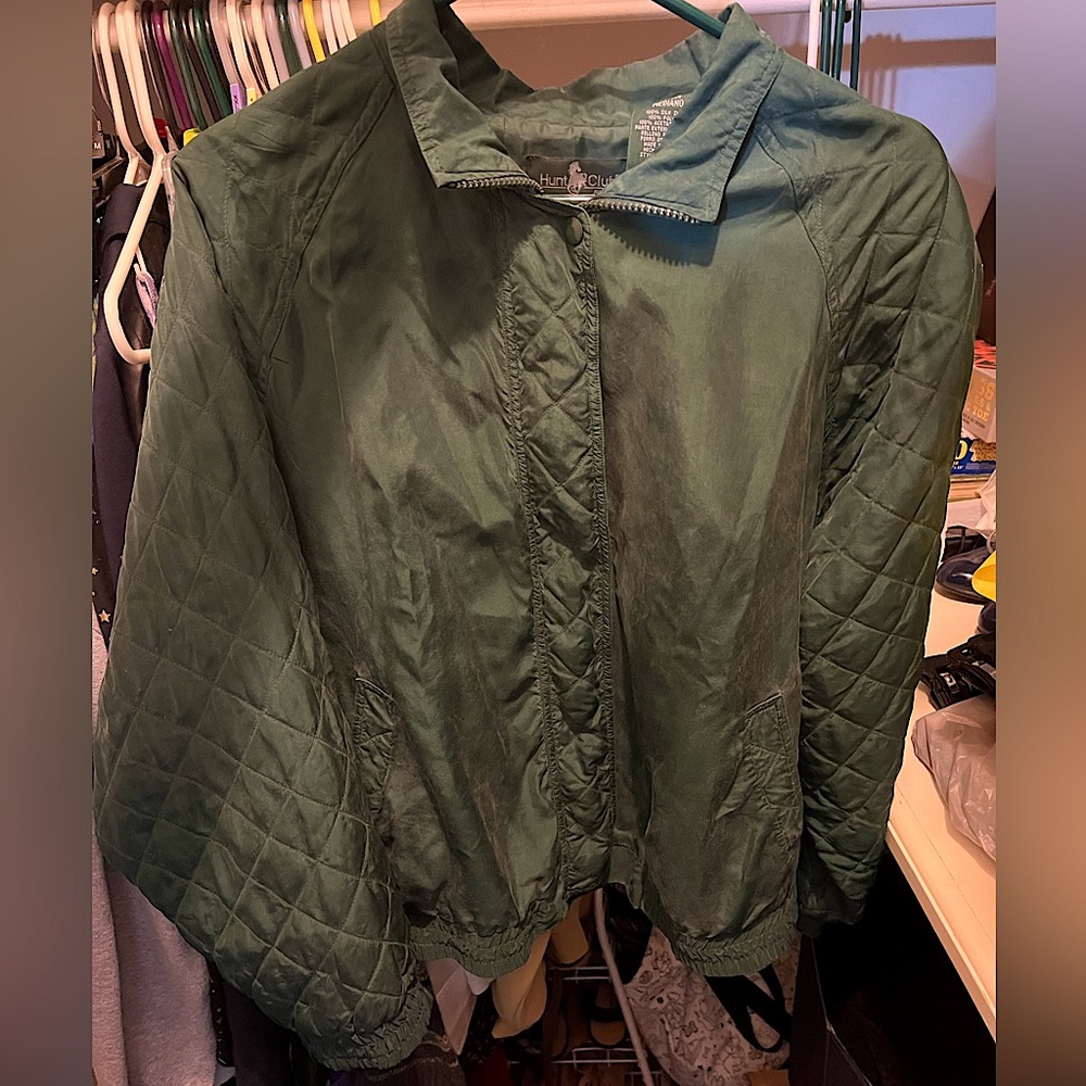 Vintage green bomber jacket men’s size medium